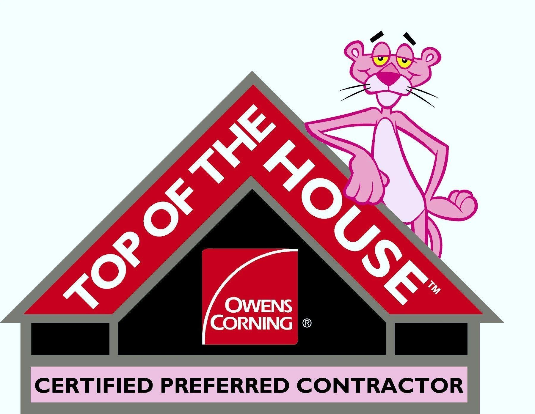 Top of the house, owen's corning, certified preferred contractor